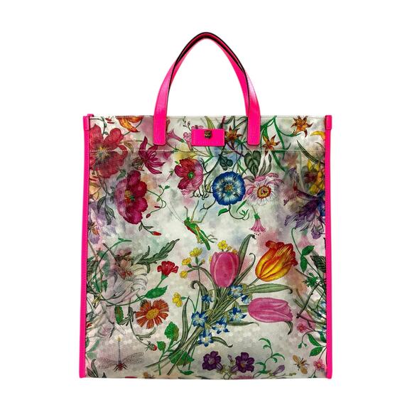 Gucci Flora Vinyl Tote Bag - Picture 1 of 7